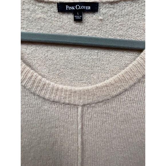 Pink Clover Sweater Womens‎ large round neck light pink tunic acrylic blend - Picture 4 of 5